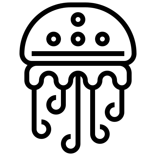 Jellyfish nature aquatic aquarium icon