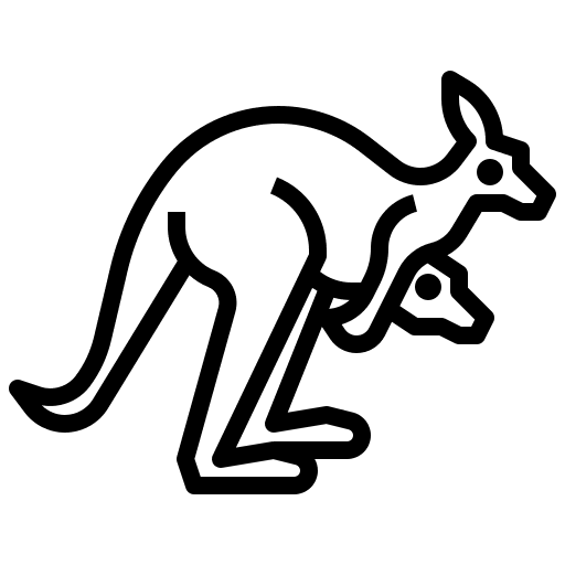 Kangaroo zoology wild life kangaroo icon