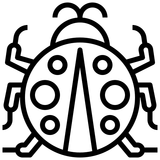 Ladybug zoology biology ladybird icon