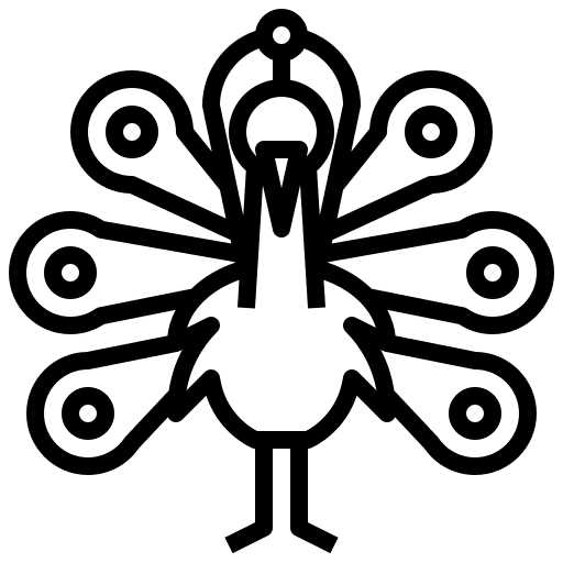 Peacock fauna animals peacock icon