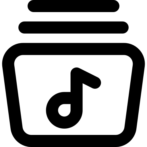 List list music player interface icon