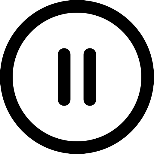 Pause interface music and multimedia controls icon