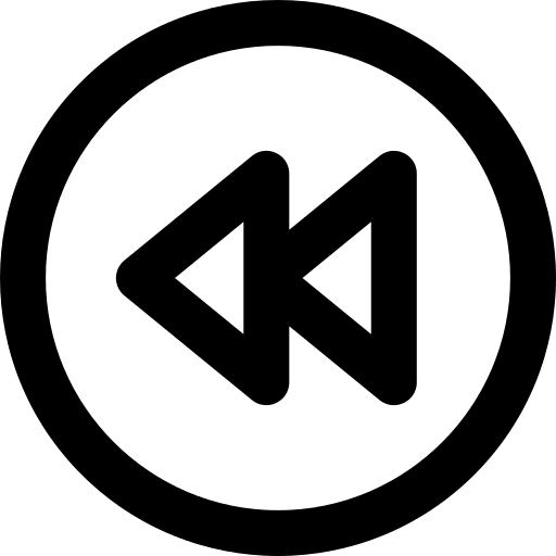Previous last fast backward button icon
