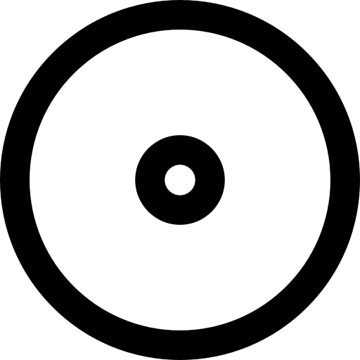 Disc track button music player icon