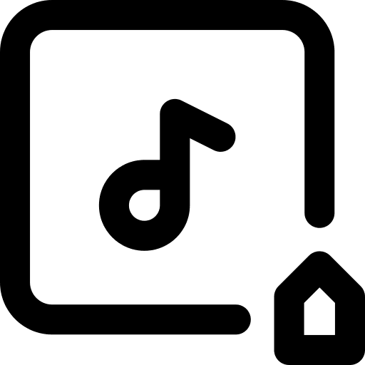 Favorite music and multimedia music bookmark icon