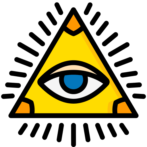 Illuminate shapes and symbols art and design triangular icon