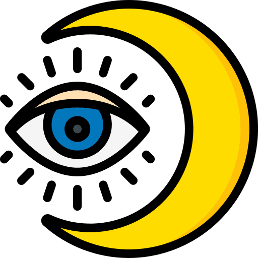 Eye art and design stars haw weather icon