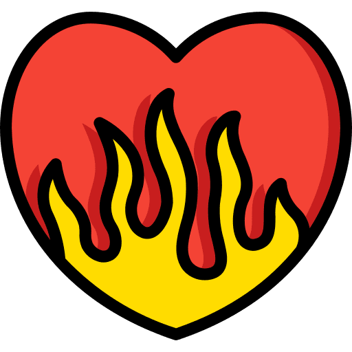 Flaming flaming motivation passion icon