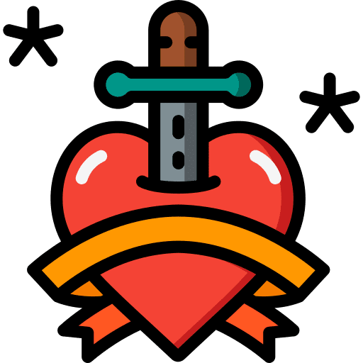 Heart love and romance heart love icon