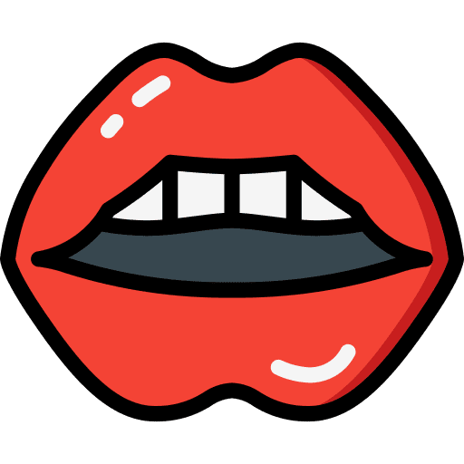 Lips kiss lips oral icon