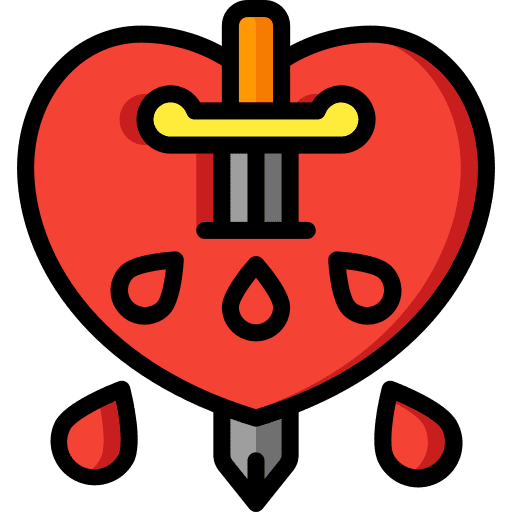 Heart love heart sword icon