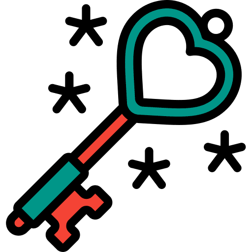 Key art and design tools and utensils key icon