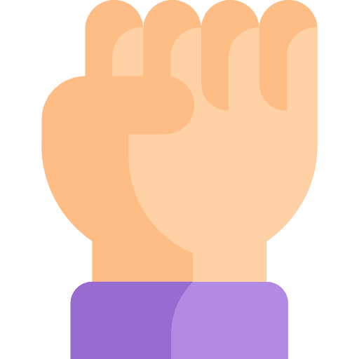 Fist strength human empowerment icon
