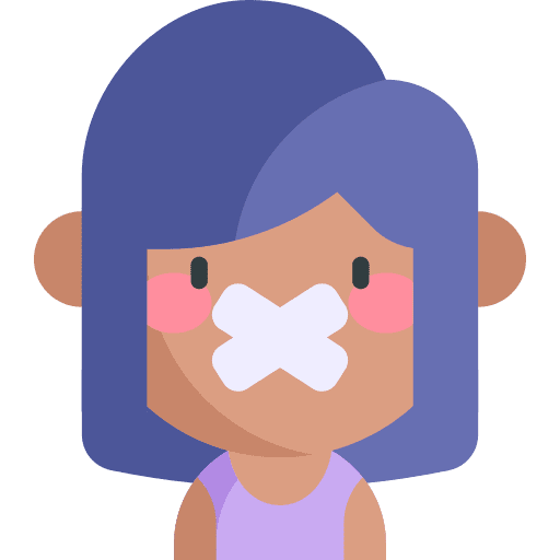 Silent sexism woman mute icon