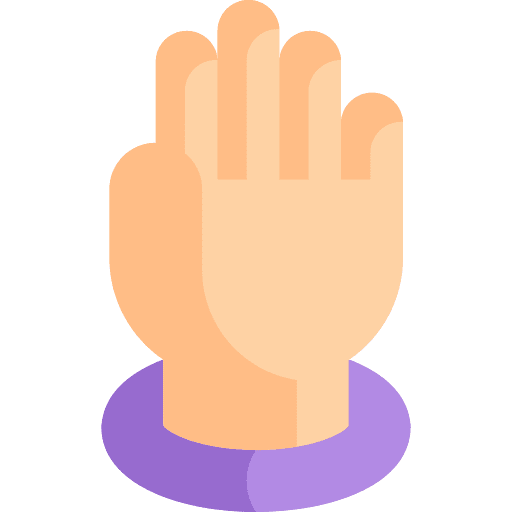 Stop limit hand gesture hand icon