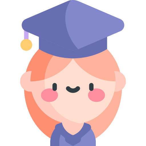 Student alumni graduation cap academy icon