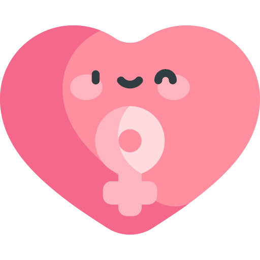 Heart love shapes and symbols femenine icon