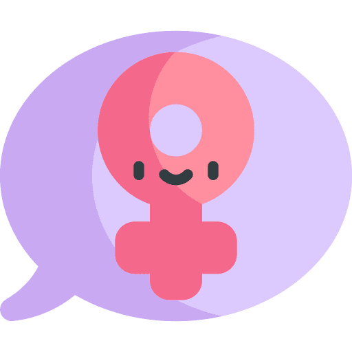 Chat empowerment speech bubble gender icon