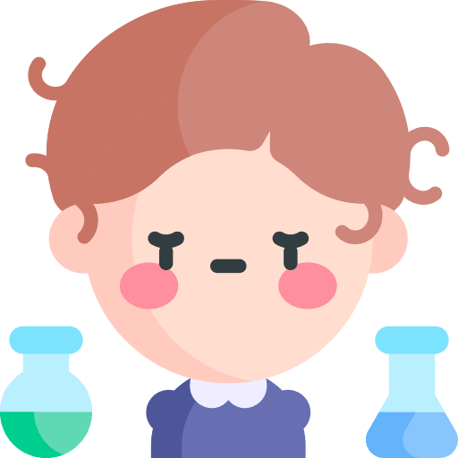 Scientist professions and jobs flask woman icon