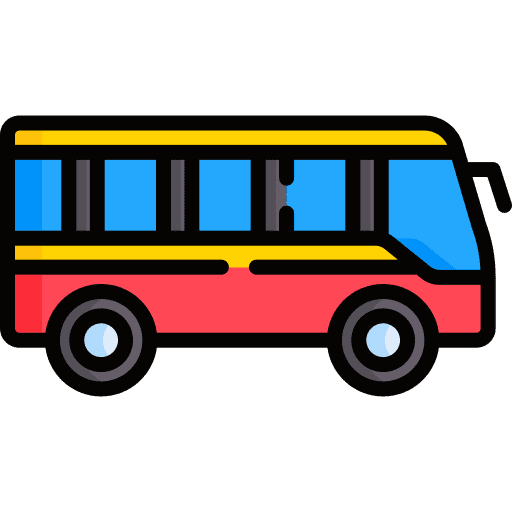School bus bus vehicle delivery truck icon