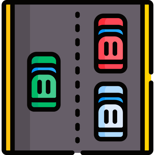 Motorway highway transportation architecture and city icon