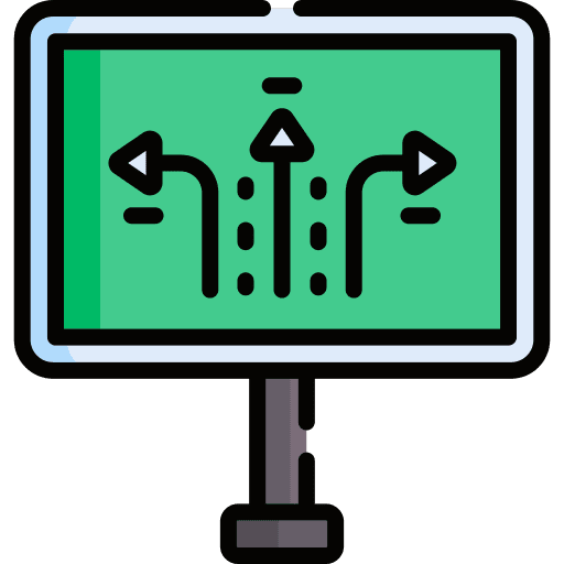 Road sign signs direction panel icon