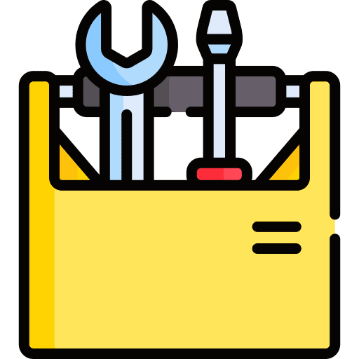 Toolbox carpenter carpentry construction and tools icon