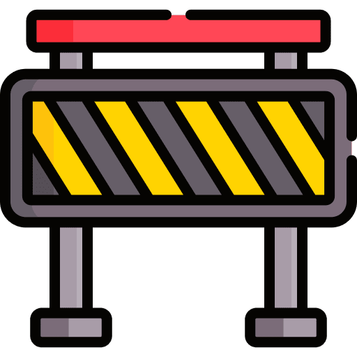 Barrier security building trade barrier icon