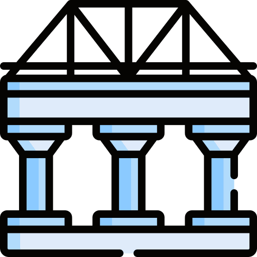 Bridge architecture and city scenery bridge icon