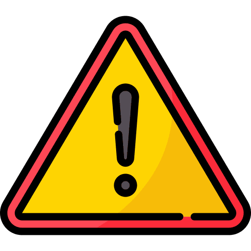 Alert traffic sign dangerous disclaimer icon