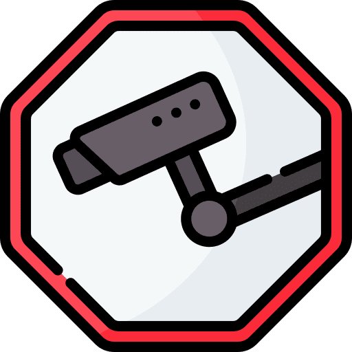 Cctv camera cctv camera danger signaling icon