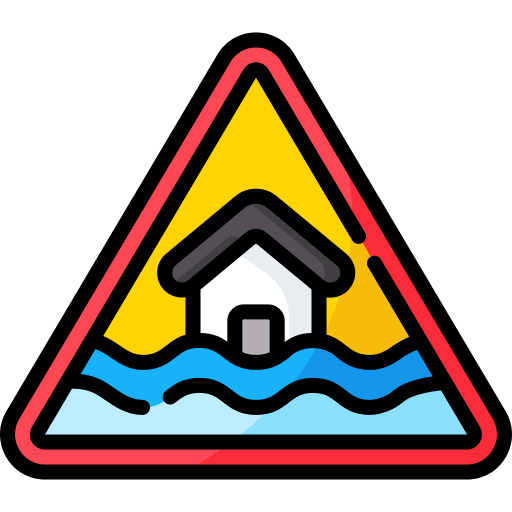 Flood sign flood warning icon