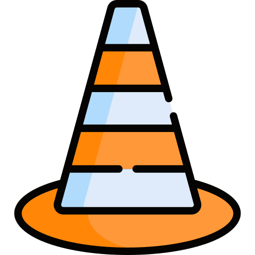 Traffic cone traffic cone signaling post icon