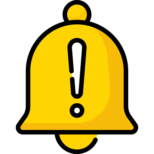 Notification danger warning sign notification icon