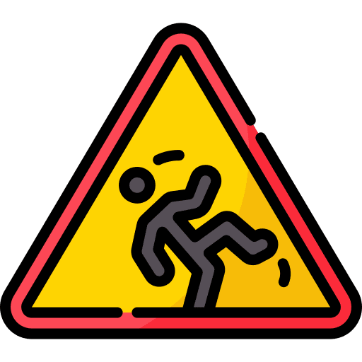 Slippery signaling alert danger icon