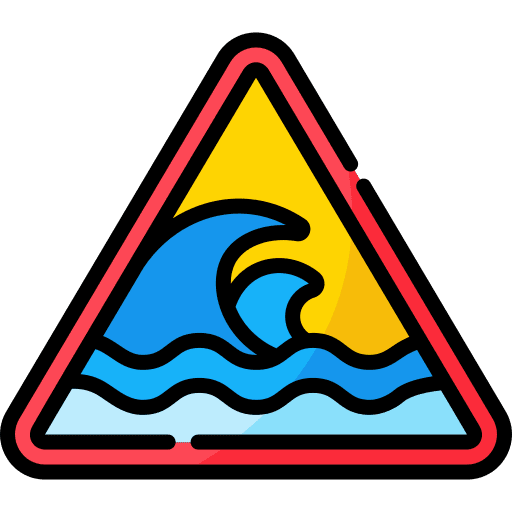 Tsunami tsunami alert danger icon