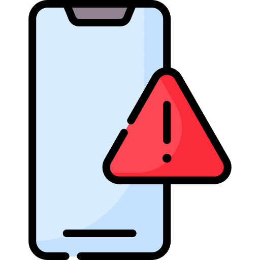 Virus alert smartphone signaling icon