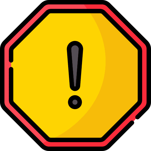 Warning sign alert exclamation mark danger icon