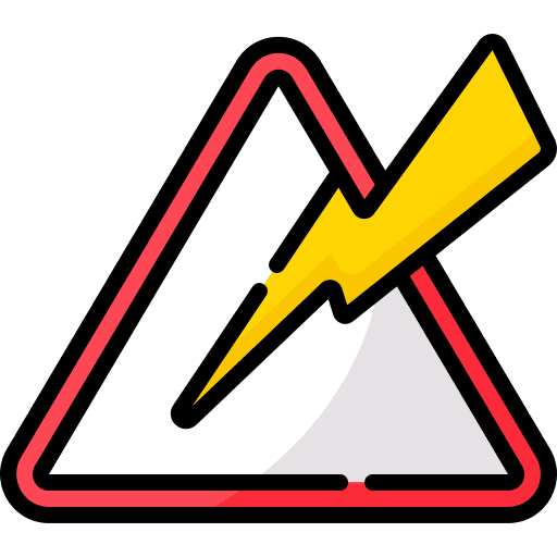 High voltage warning risk high voltage icon