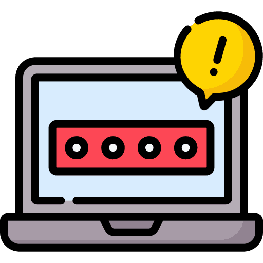 Password password danger warning sign icon