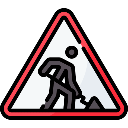 Work ahead warning sign alert work ahead icon