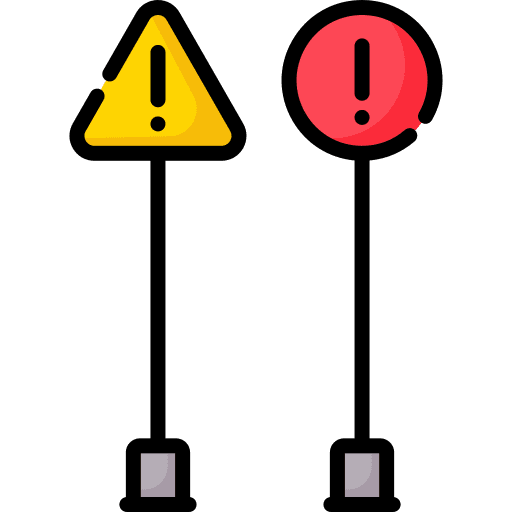 Alert signaling signal warning sign icon