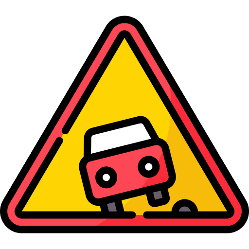 Road road alert signaling icon