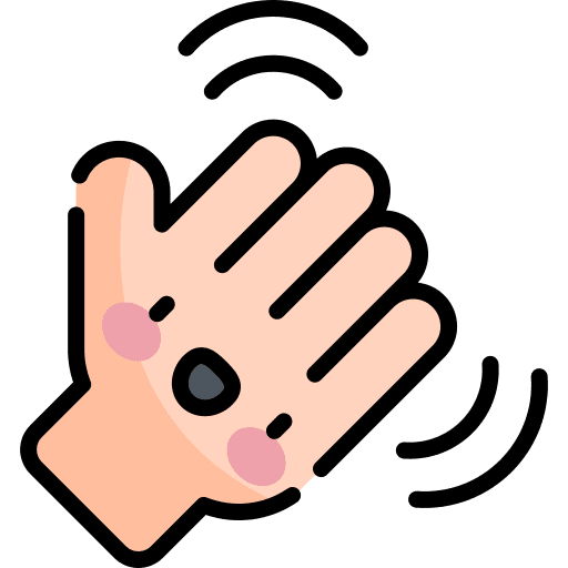 Waving hand wave bye hands and gestures icon
