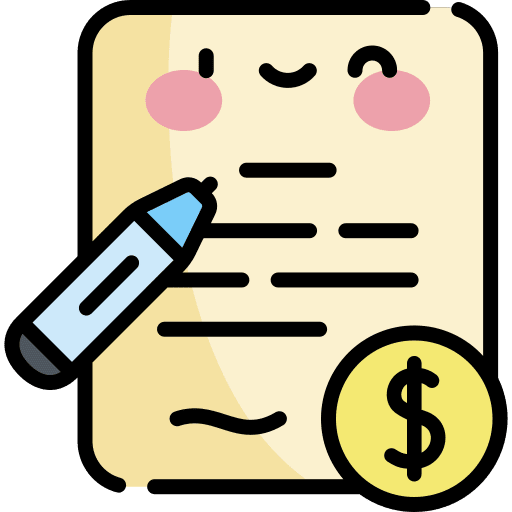 Contract writing pen document icon