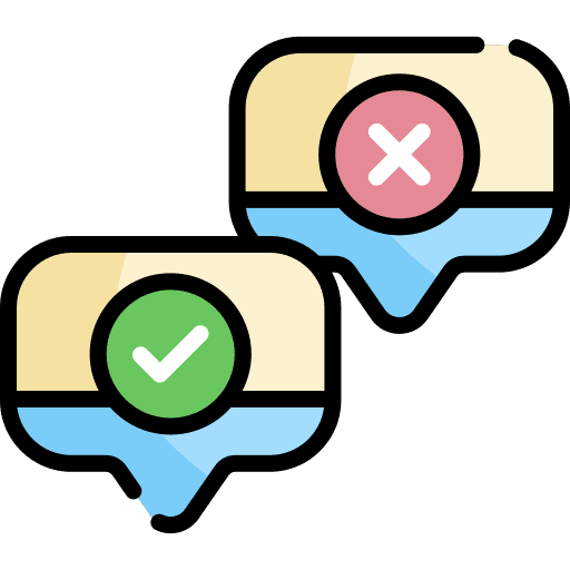 Disagreement opposed disagreement speech bubble icon