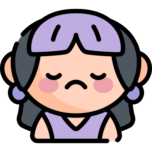 Sad avatar people woman icon