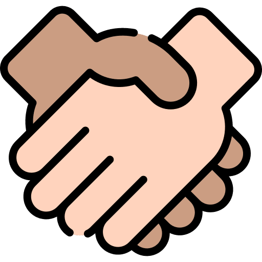 Handshake business agreement cooperation icon