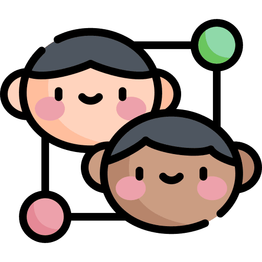 Relationship friends networking brotherhood icon