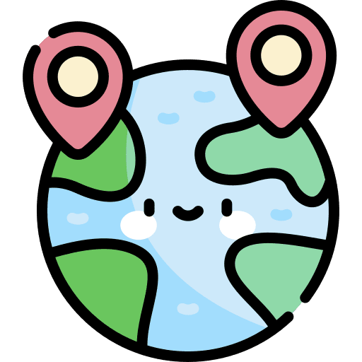 World world map planet location icon